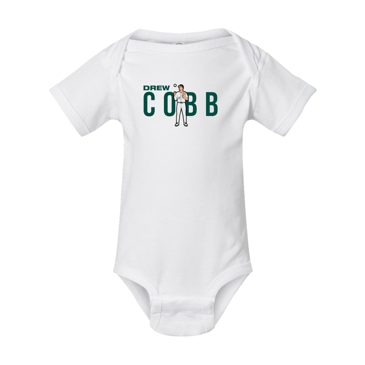 Baby Onesie — Player Name in White