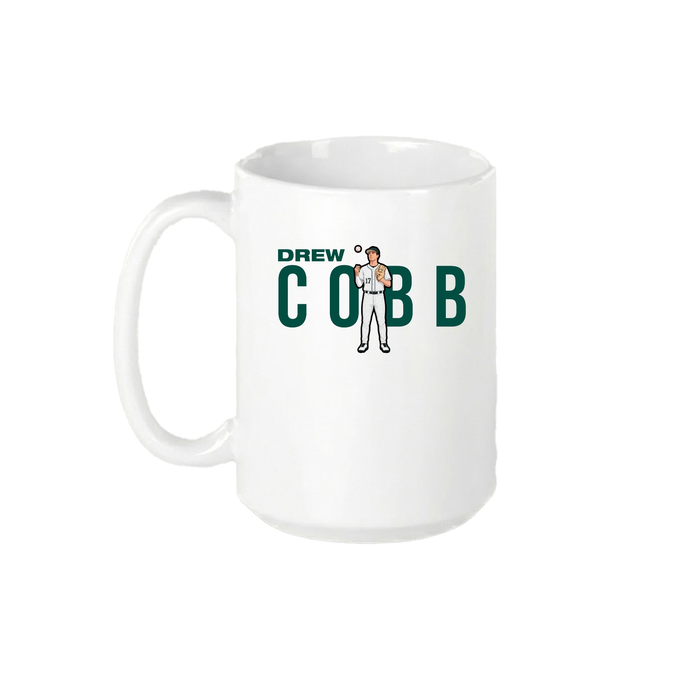 15oz Coffee Mug — Player Name in White