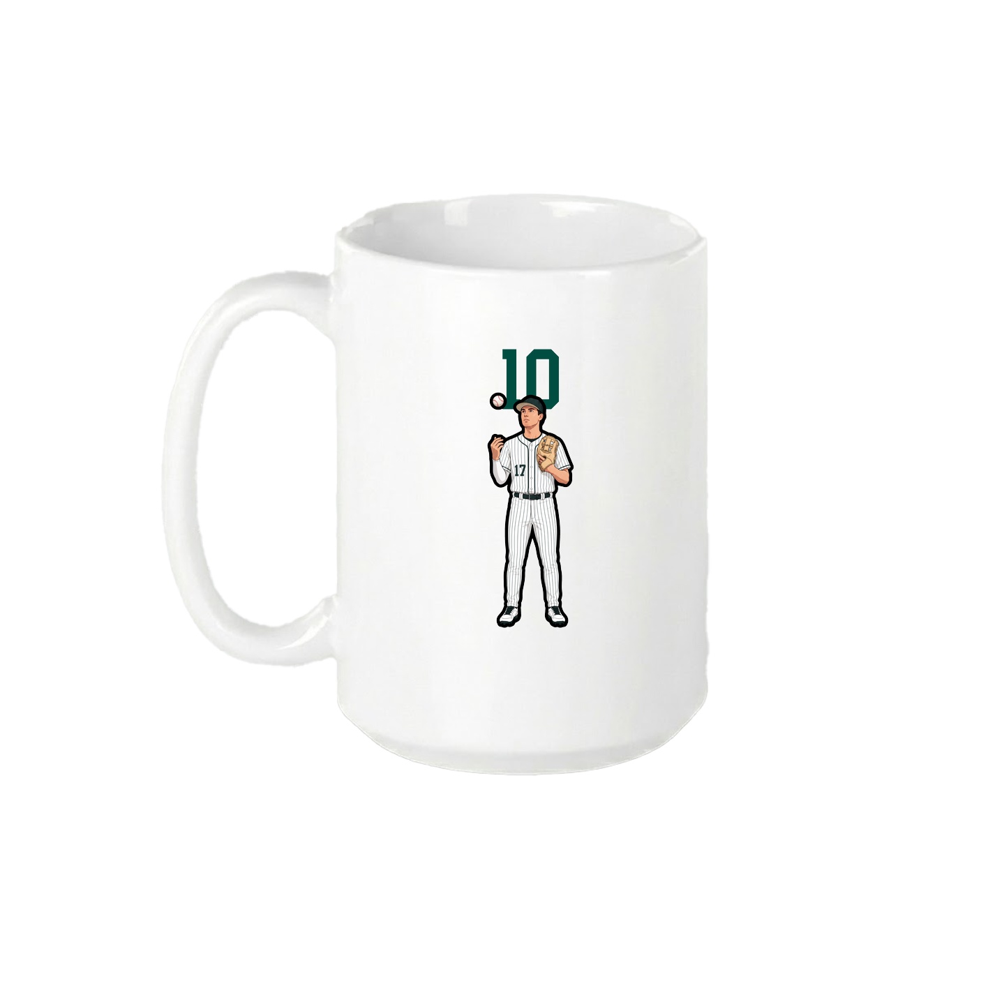 15oz Coffee Mug — Number Top in White