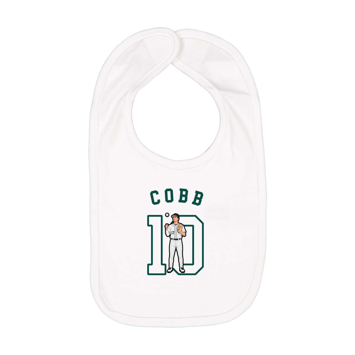 Infant Bib — Shirsey Arch in White