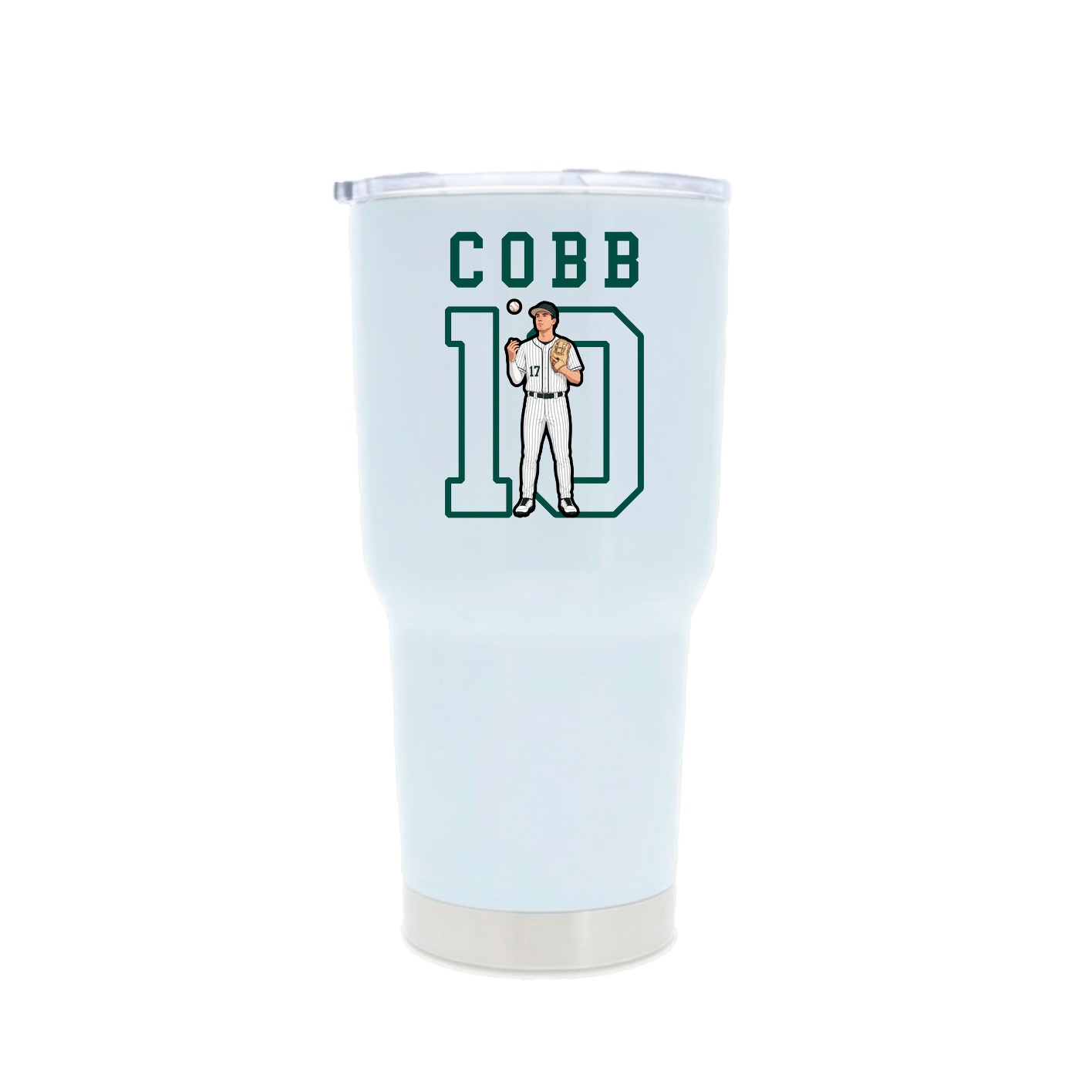 30oz Stainless Steel Tumbler — Shirsey in White