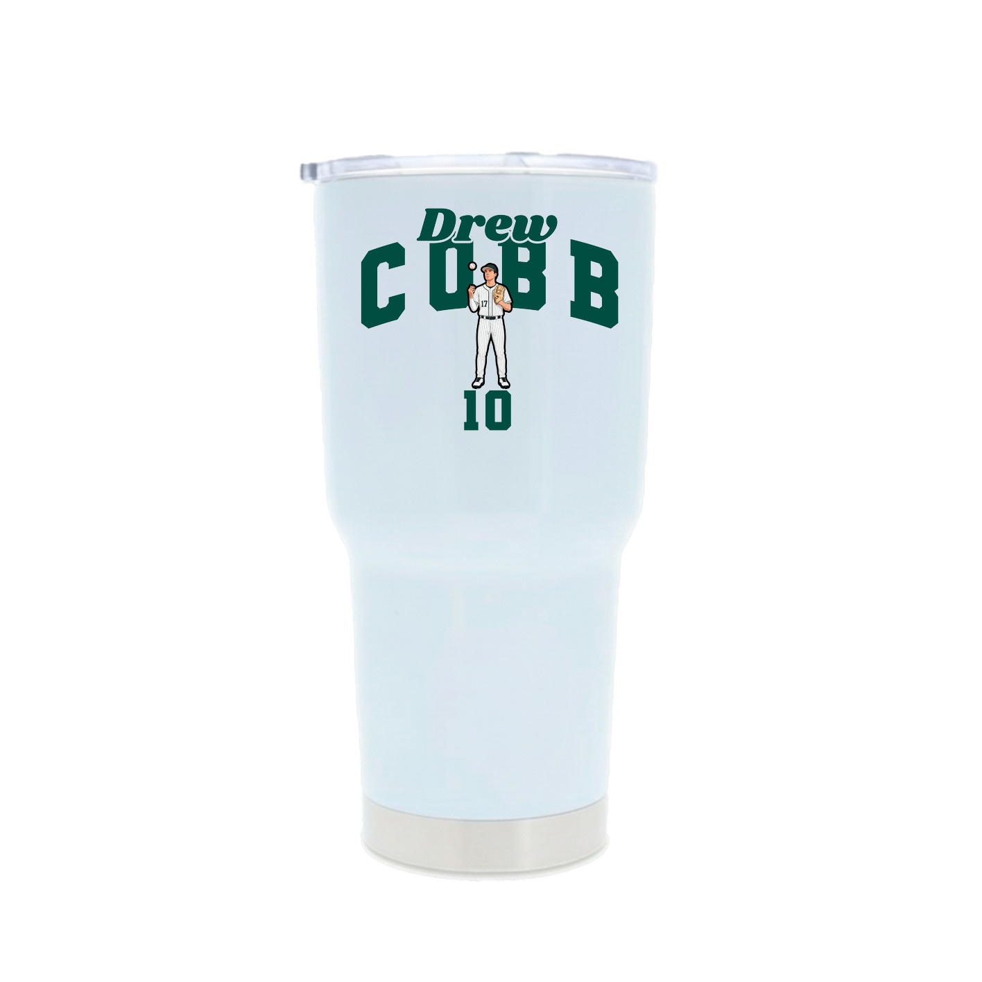 30oz Stainless Steel Tumbler — Signature Arch in White
