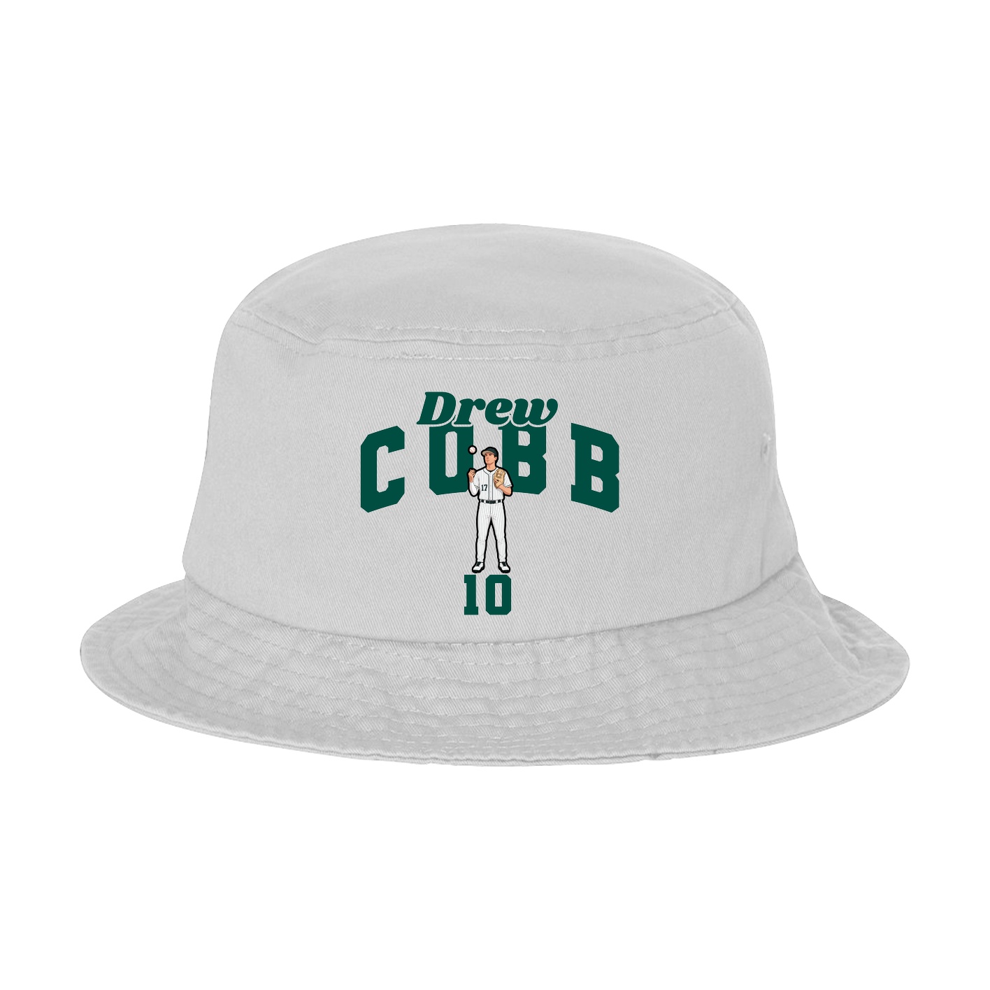 Bucket Cap — Signature Arch in White
