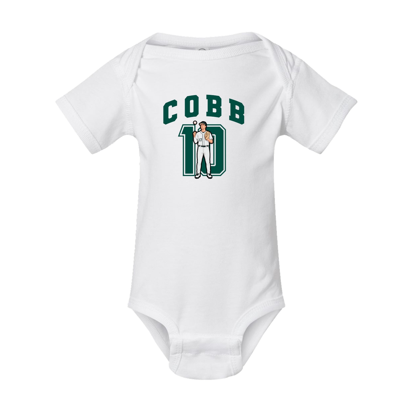 Baby Onesie — Number in White