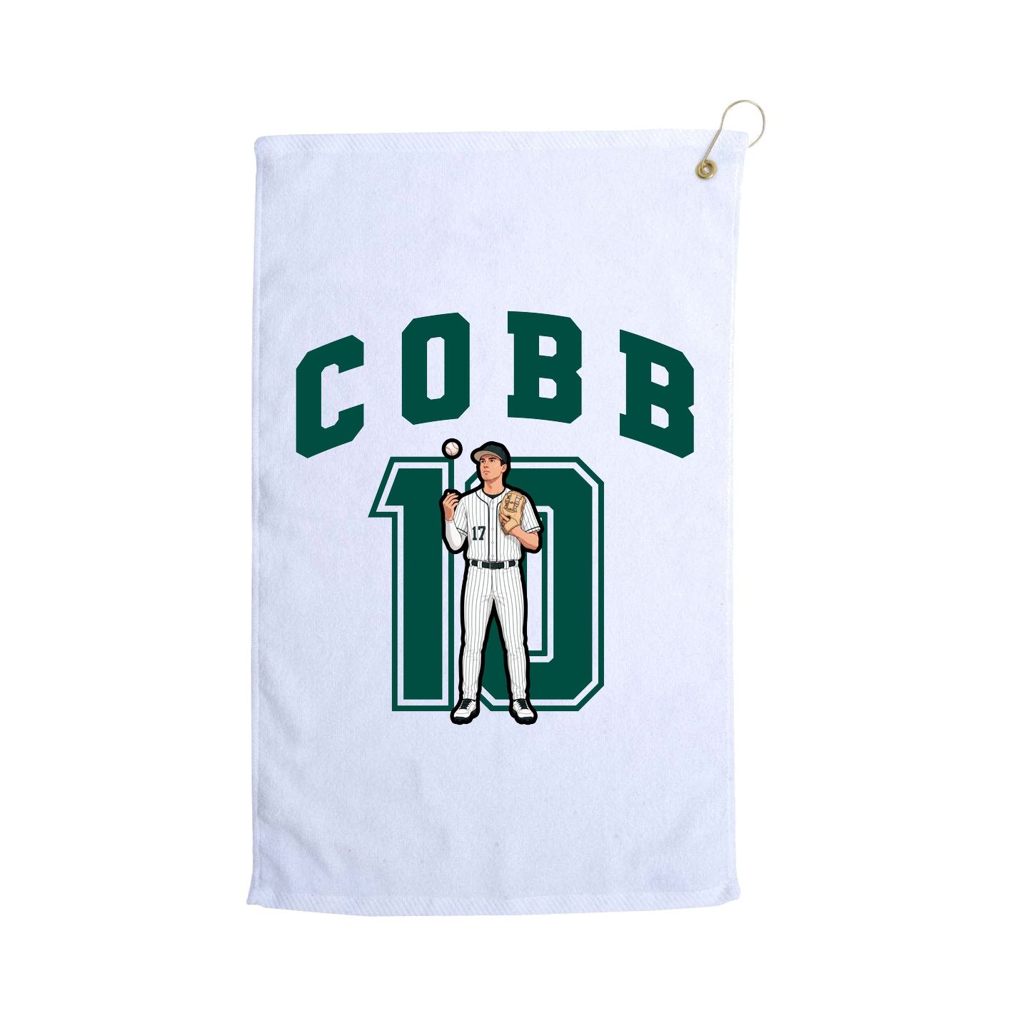 Golf Towel — Number in White