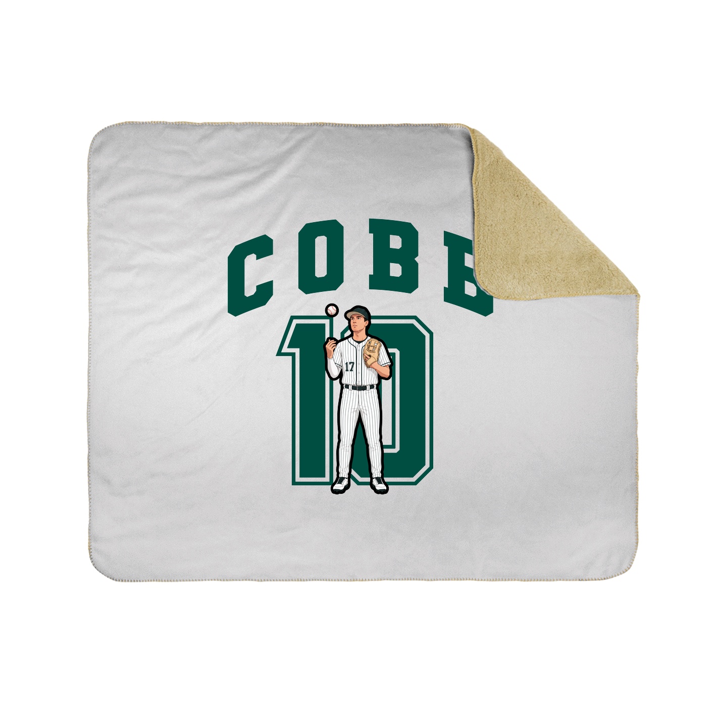 Throw Blanket — Number in White