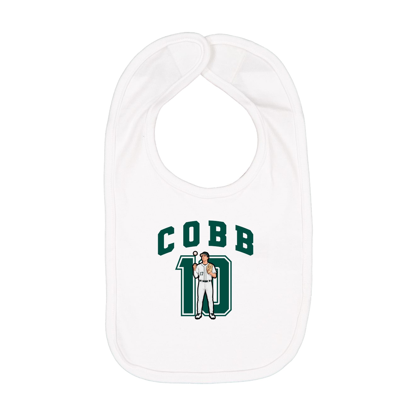 Infant Bib — Number in White