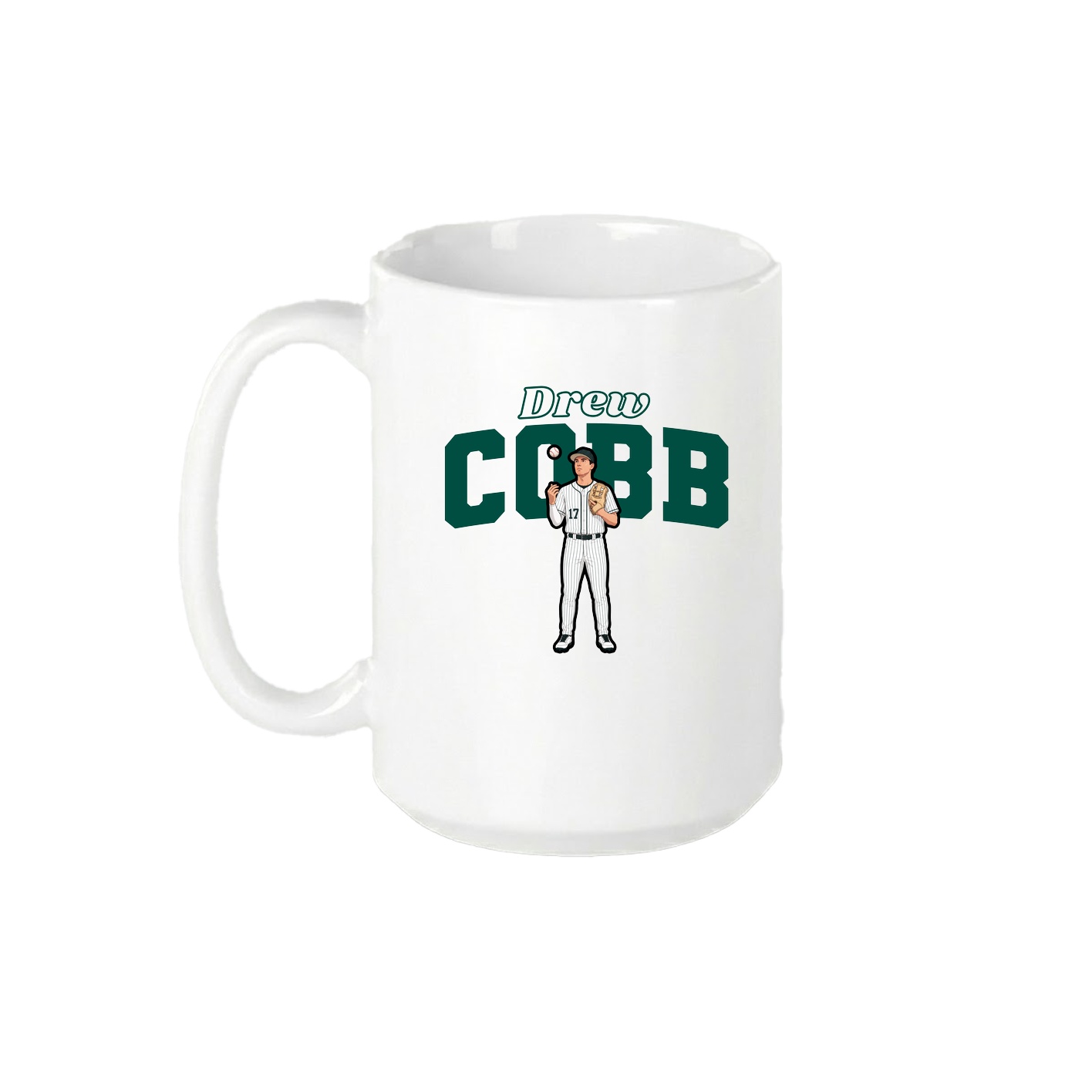 15oz Coffee Mug — Name Arch in White
