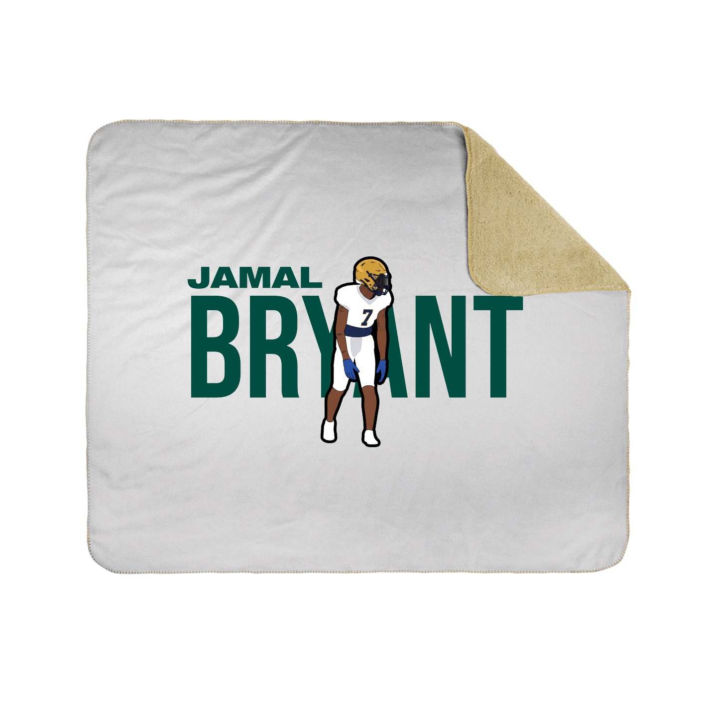 Throw Blanket — Player Name in White