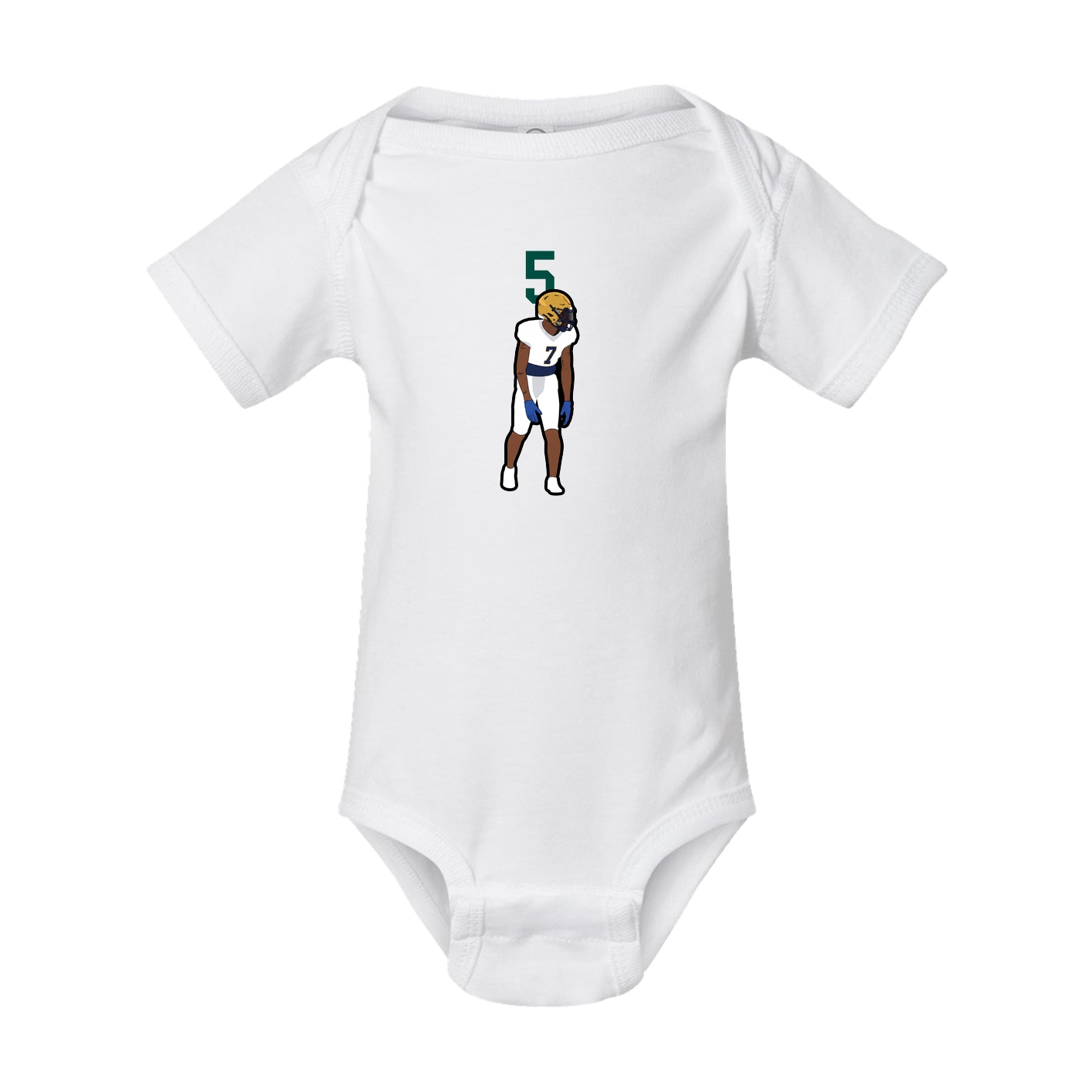 Baby Onesie — Number Top in White