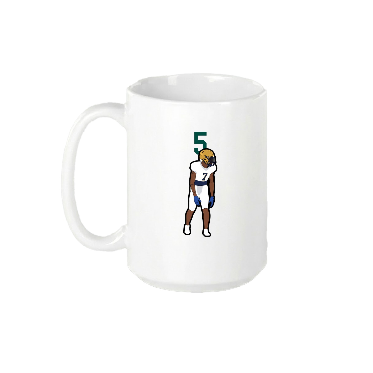 15oz Coffee Mug — Number Top in White