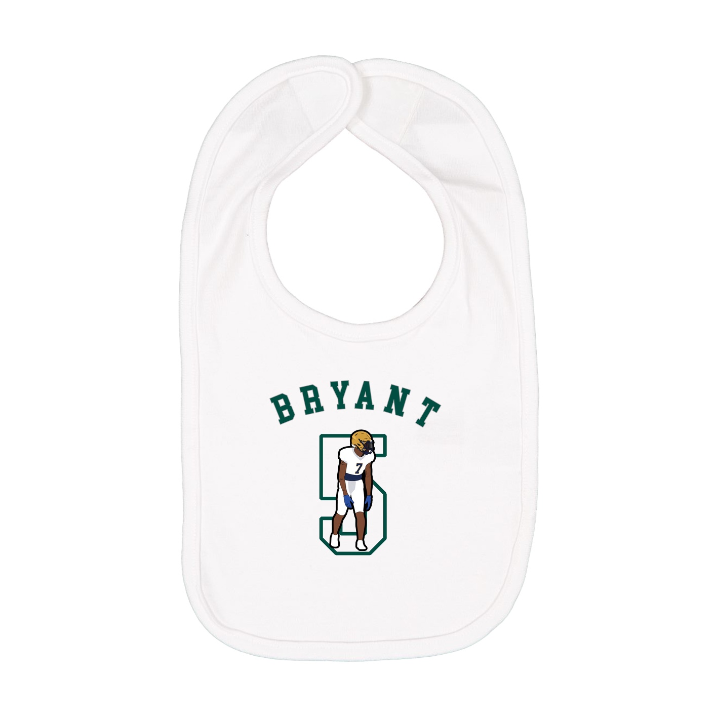 Infant Bib — Shirsey Arch in White