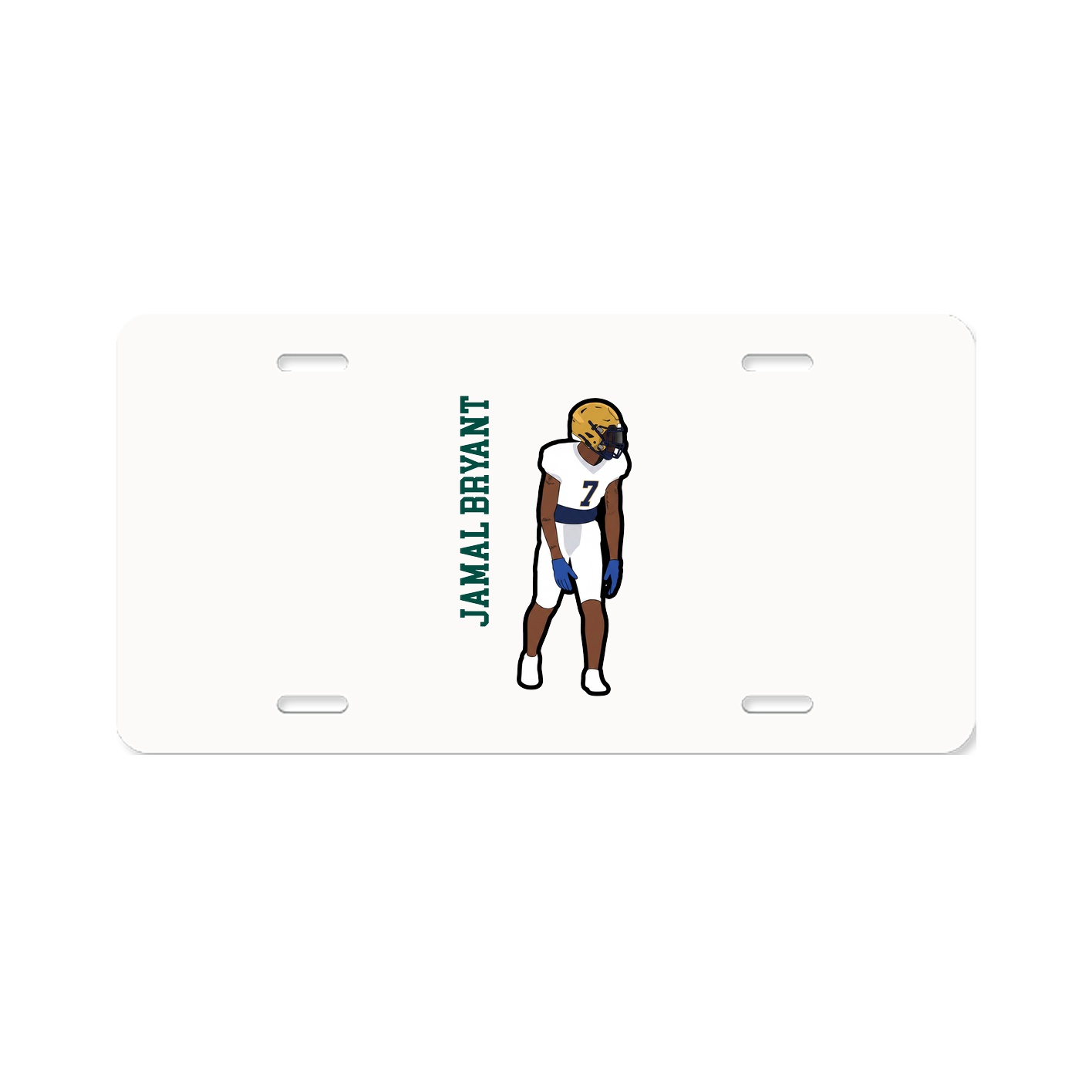 License Plate — Name Vertical in Classic