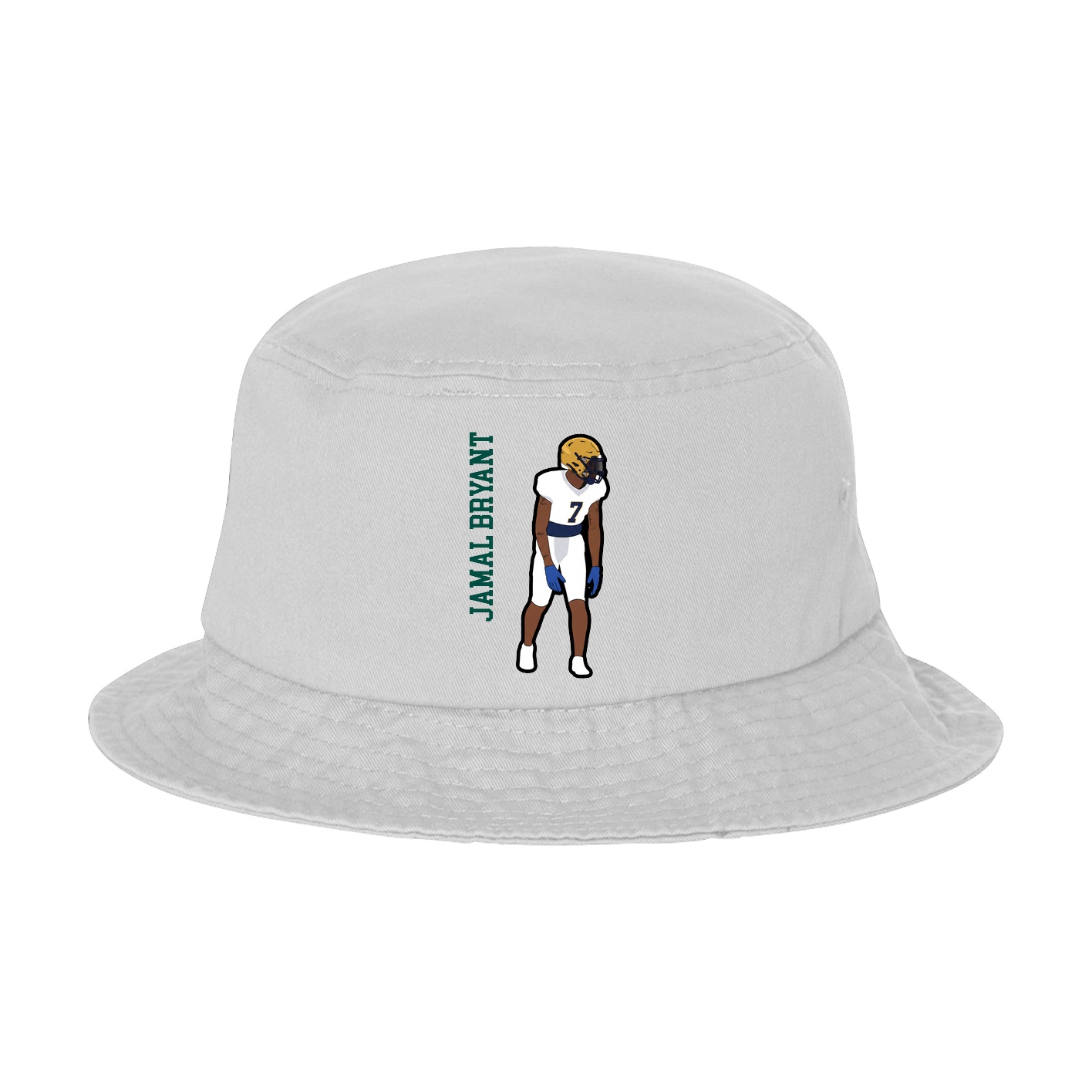 Bucket Cap — Name Vertical in White