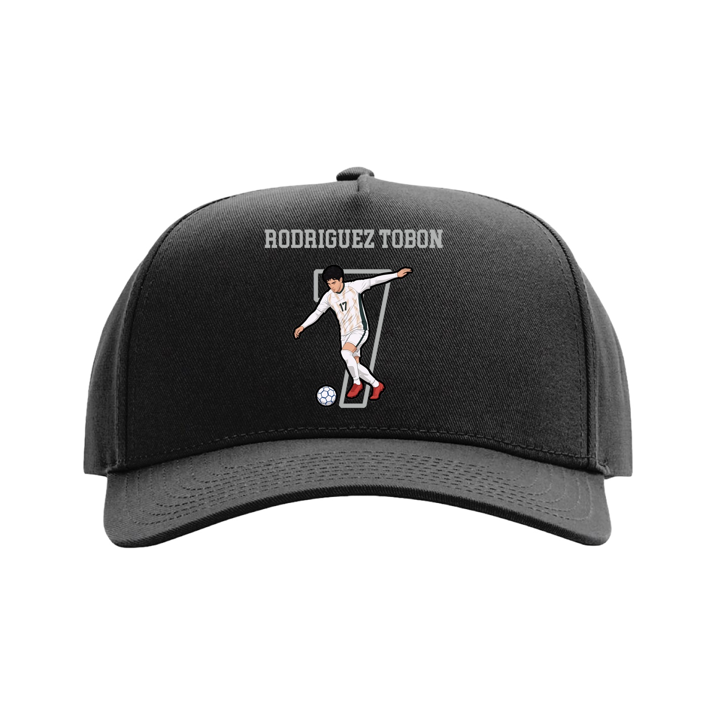 Full Fabric Five-Panel Champ Cap — Shirsey in Black