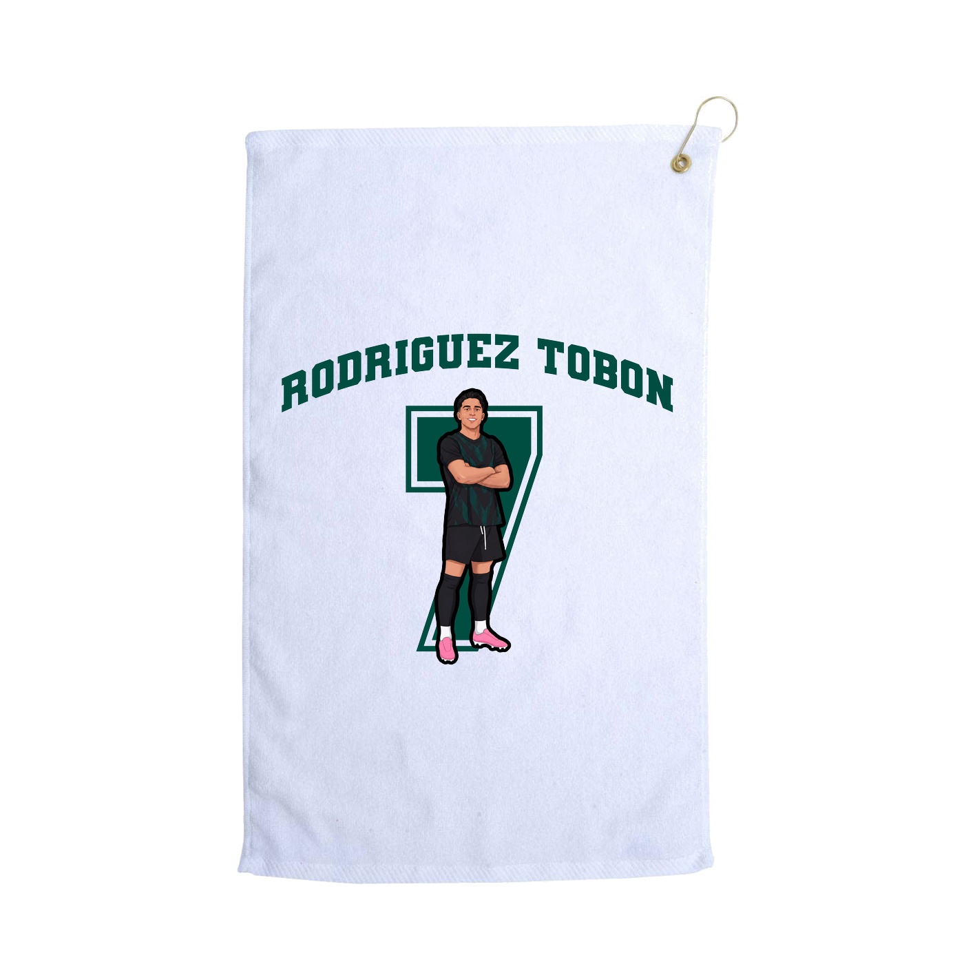 Golf Towel — Number in White