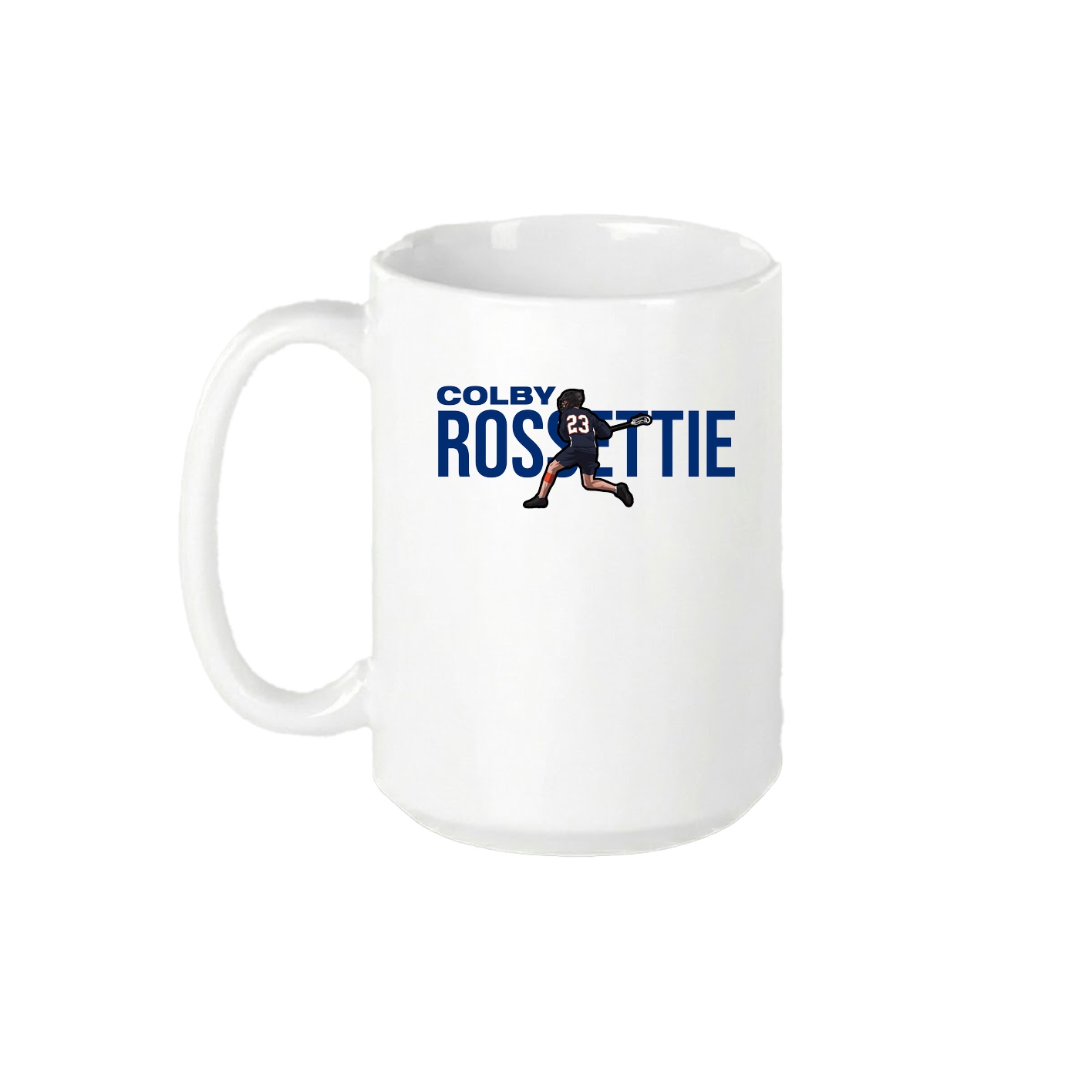 15oz Coffee Mug — Player Name in White