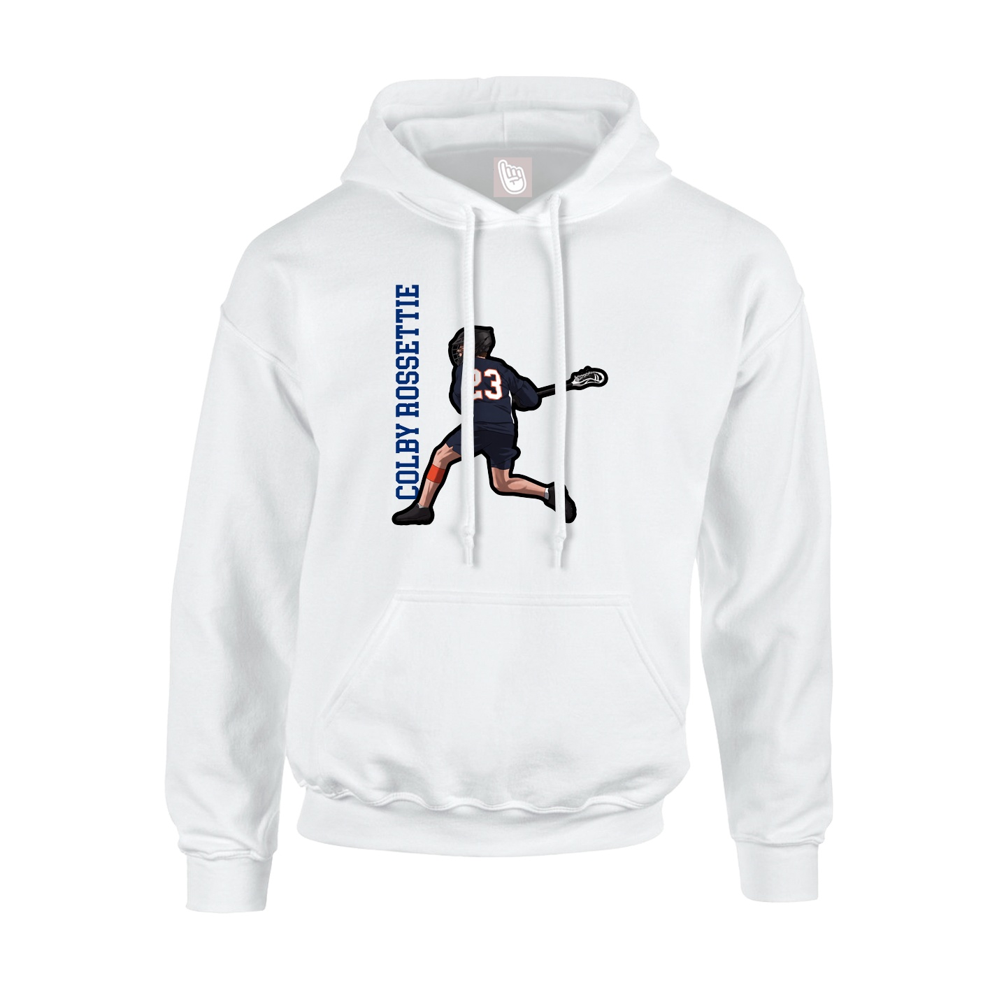 Hoodie — Name Vertical in White