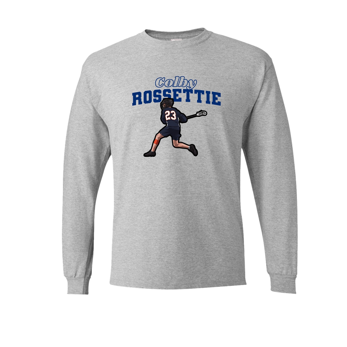 Long Sleeve Tee — Name Arch in Grey