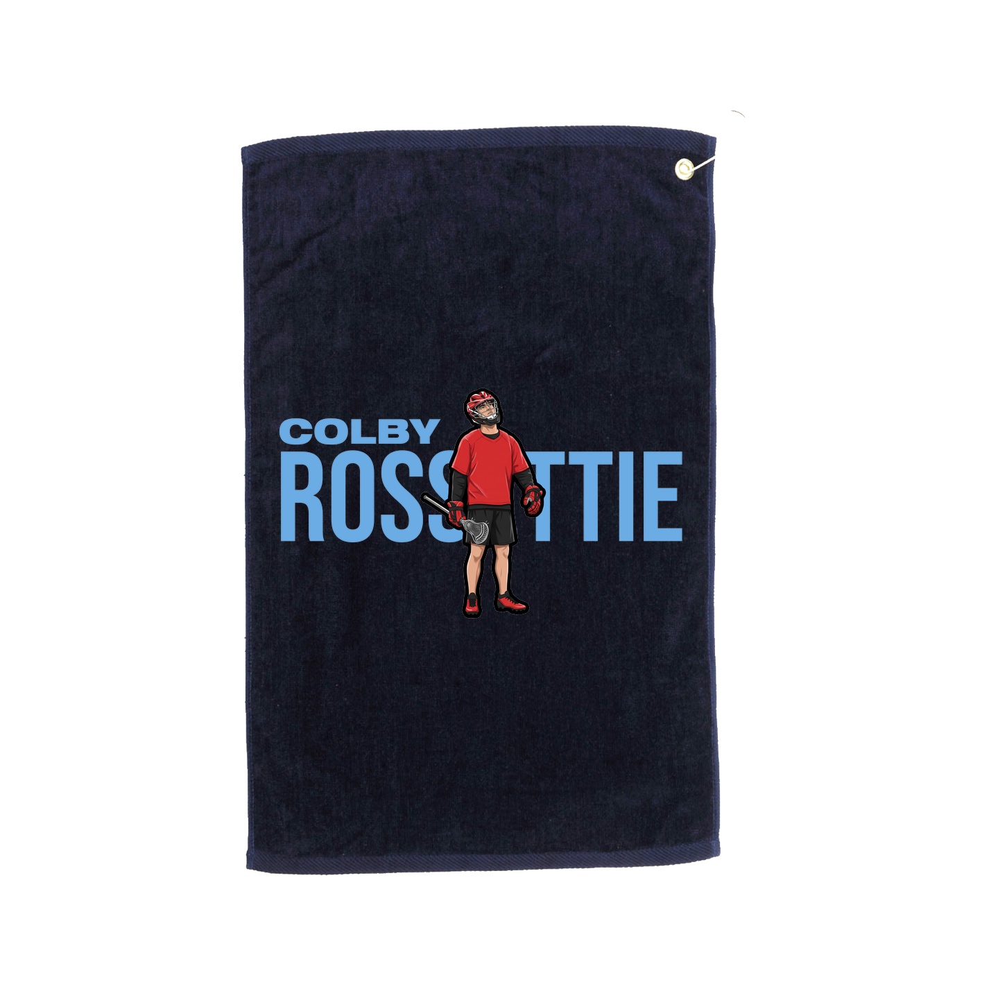 Golf Towel — Player Name in Navy