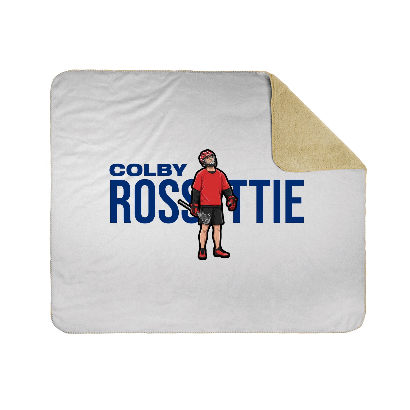 Throw Blanket — Player Name in White