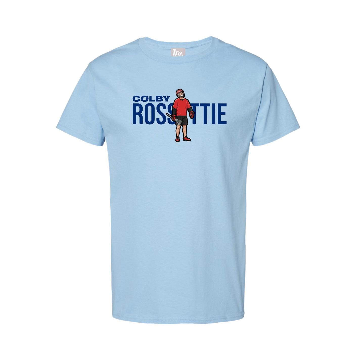 Youth Tee — Player Name in Light Blue