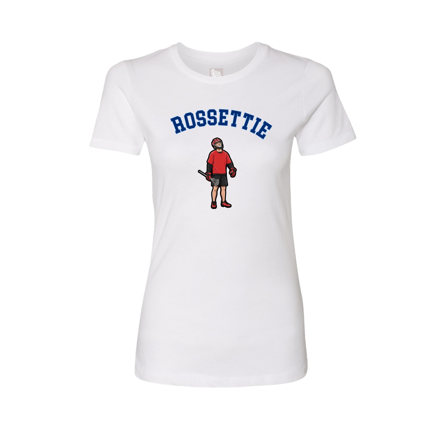 Fitted Women's Tee — Shirsey Arch in White