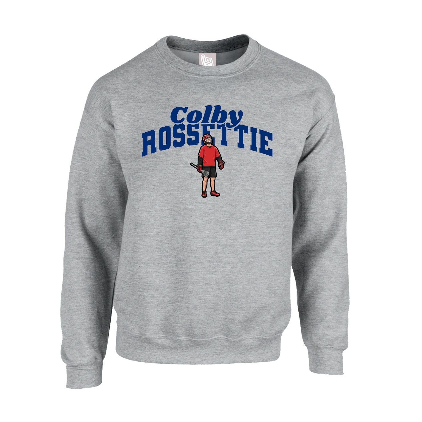 Fleece Crew — Signature Arch in Grey