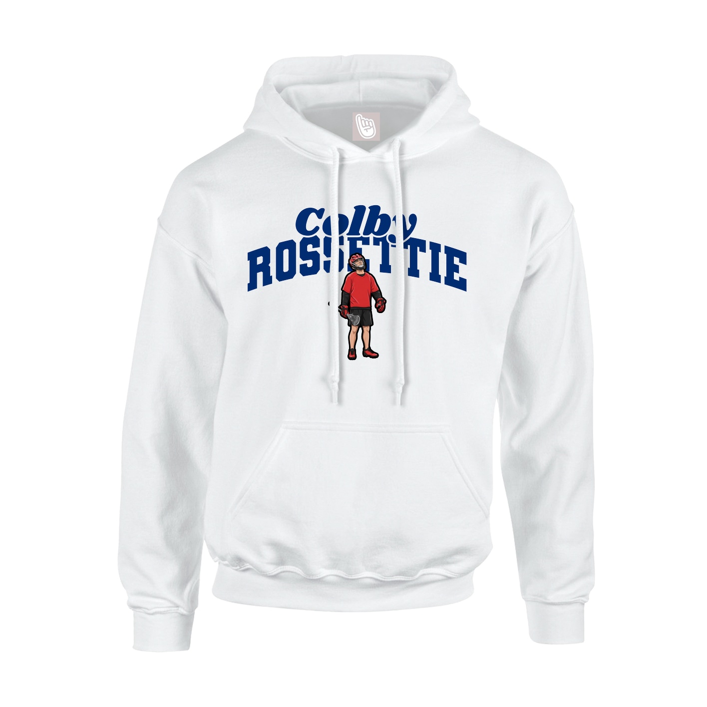 Youth Hoodie — Signature Arch in White