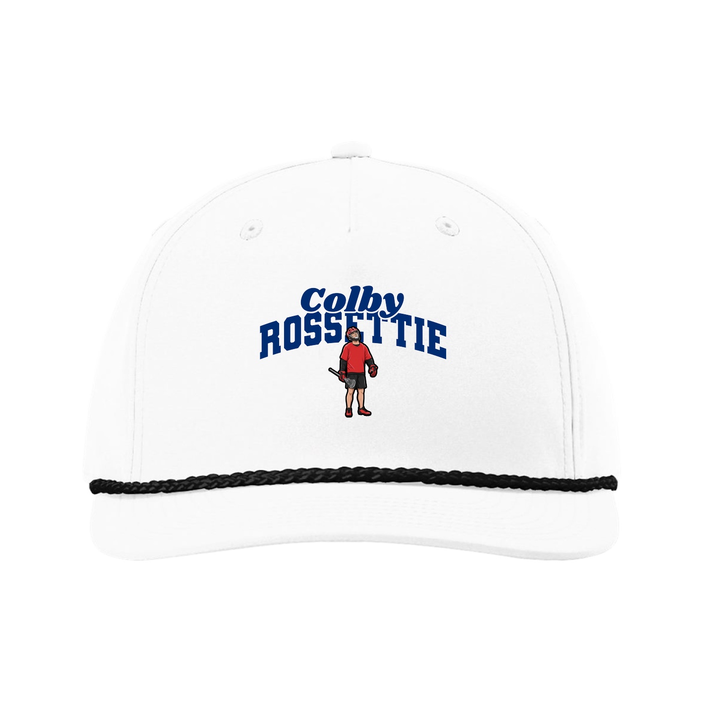 Five-Panel Classic Rope Cap — Signature Arch in White