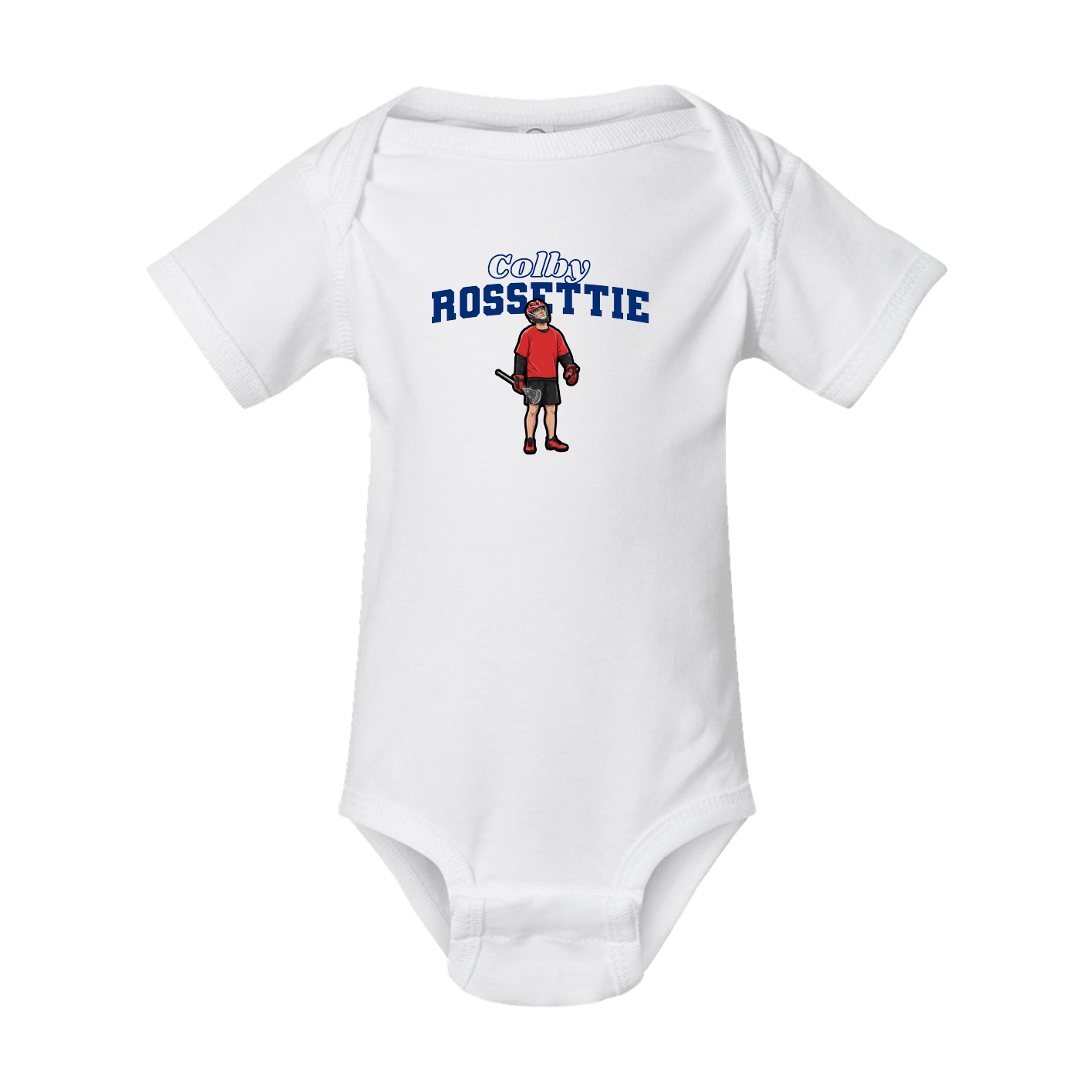 Baby Onesie — Name Arch in White