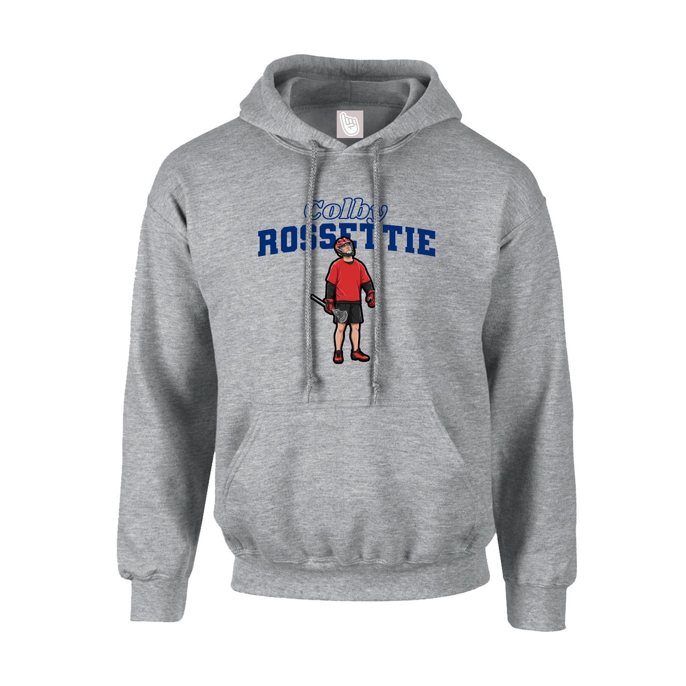 Hoodie — Name Arch in Grey