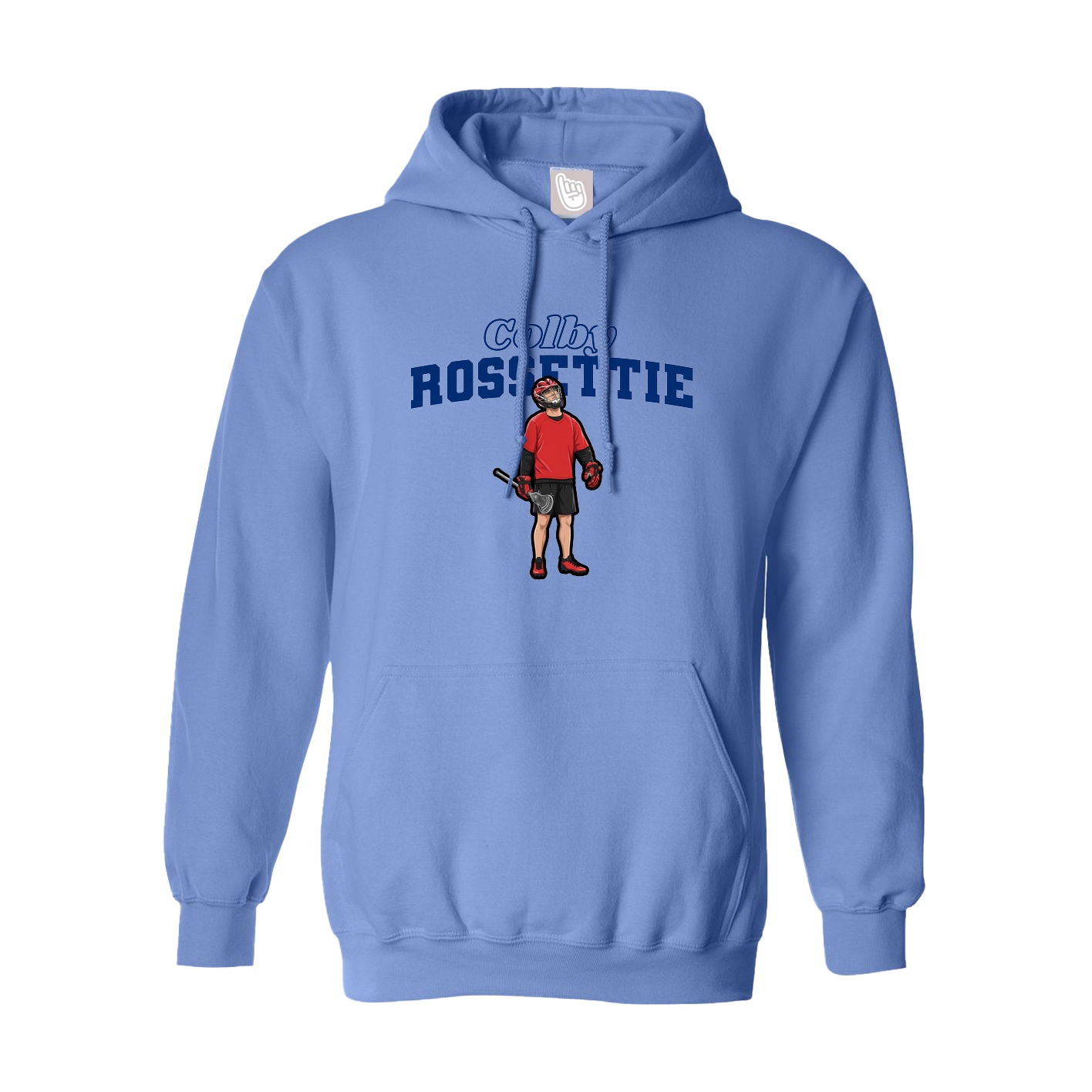 Youth Hoodie — Name Arch in Powder Blue