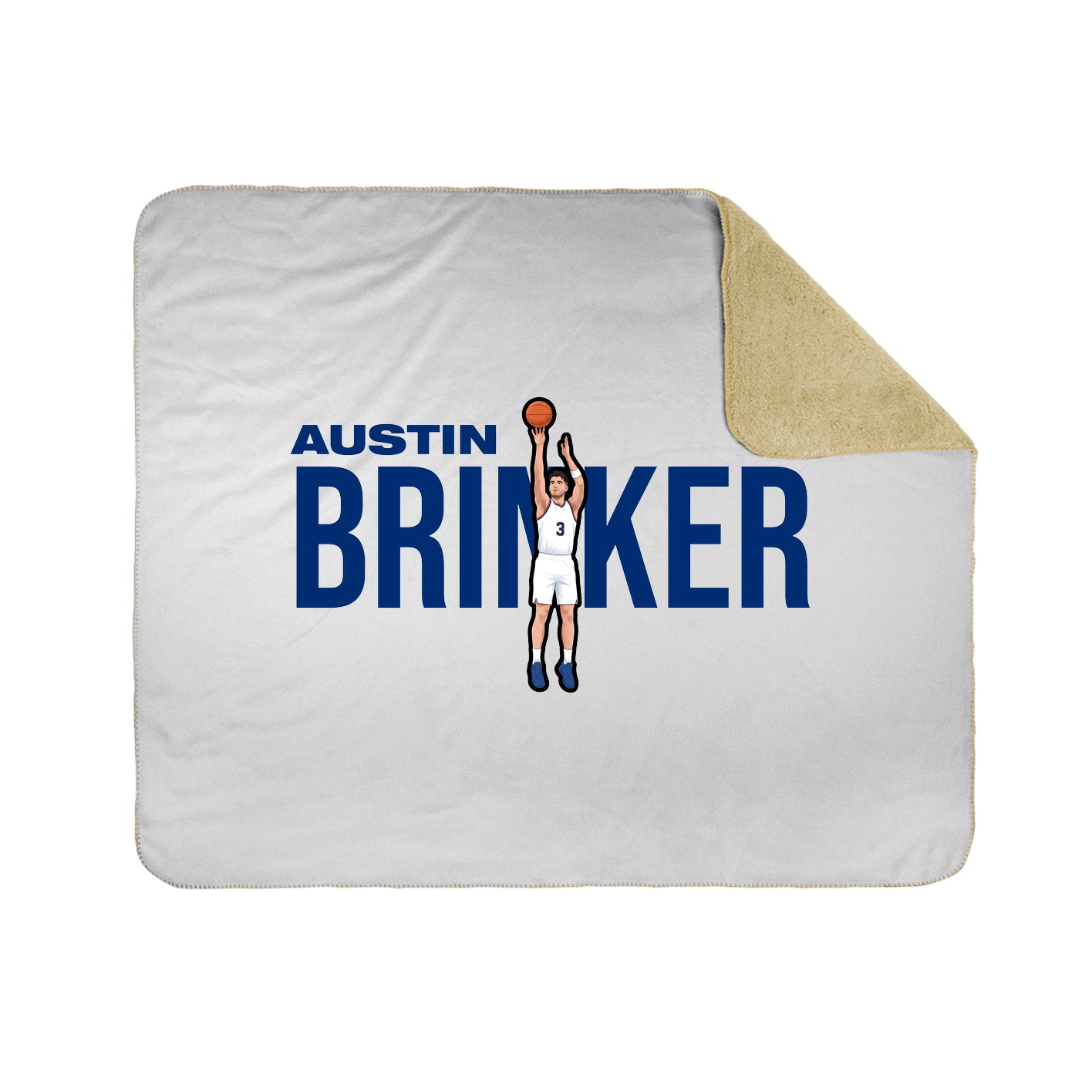 Throw Blanket — Player Name in White