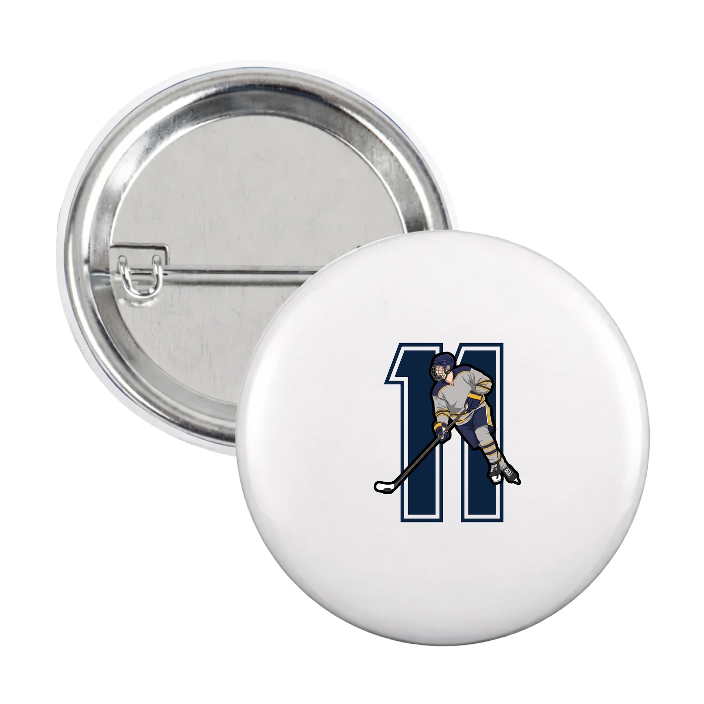 Game Day Button — Number in White