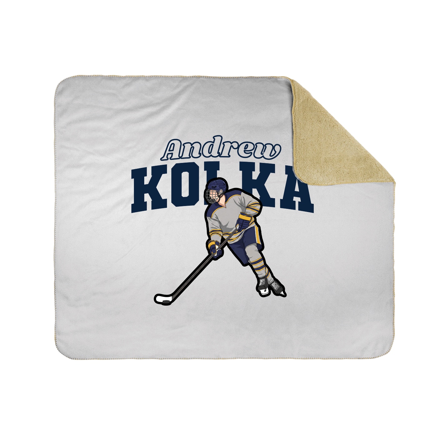Throw Blanket — Name Arch in White