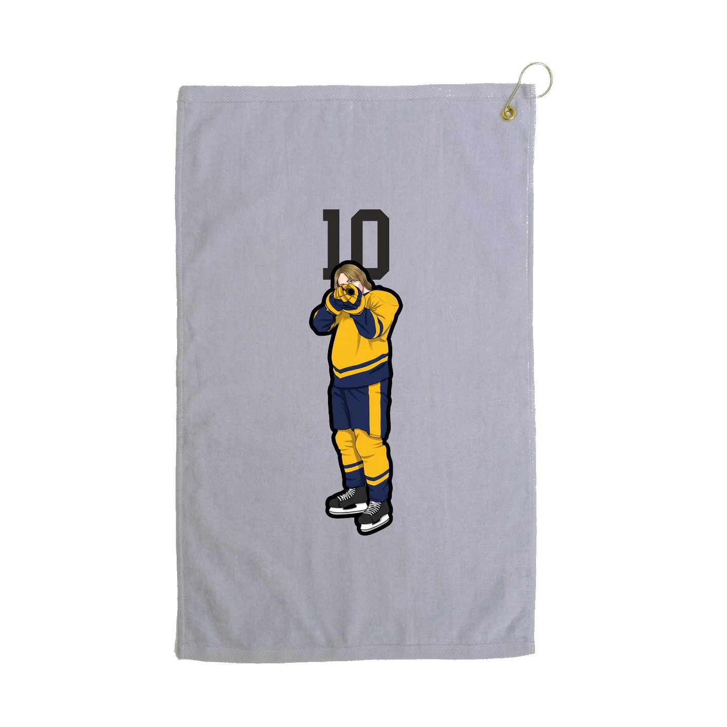 Golf Towel — Number Top in Grey