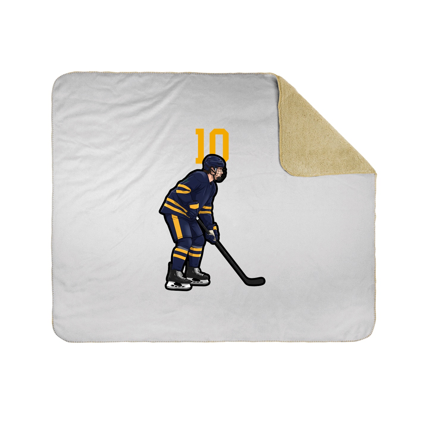 Throw Blanket — Number Top in White