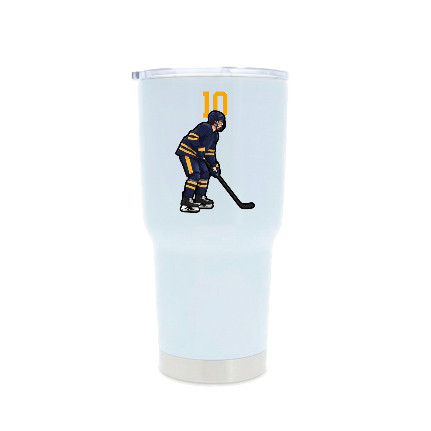 30oz Stainless Steel Tumbler — Number Top in White
