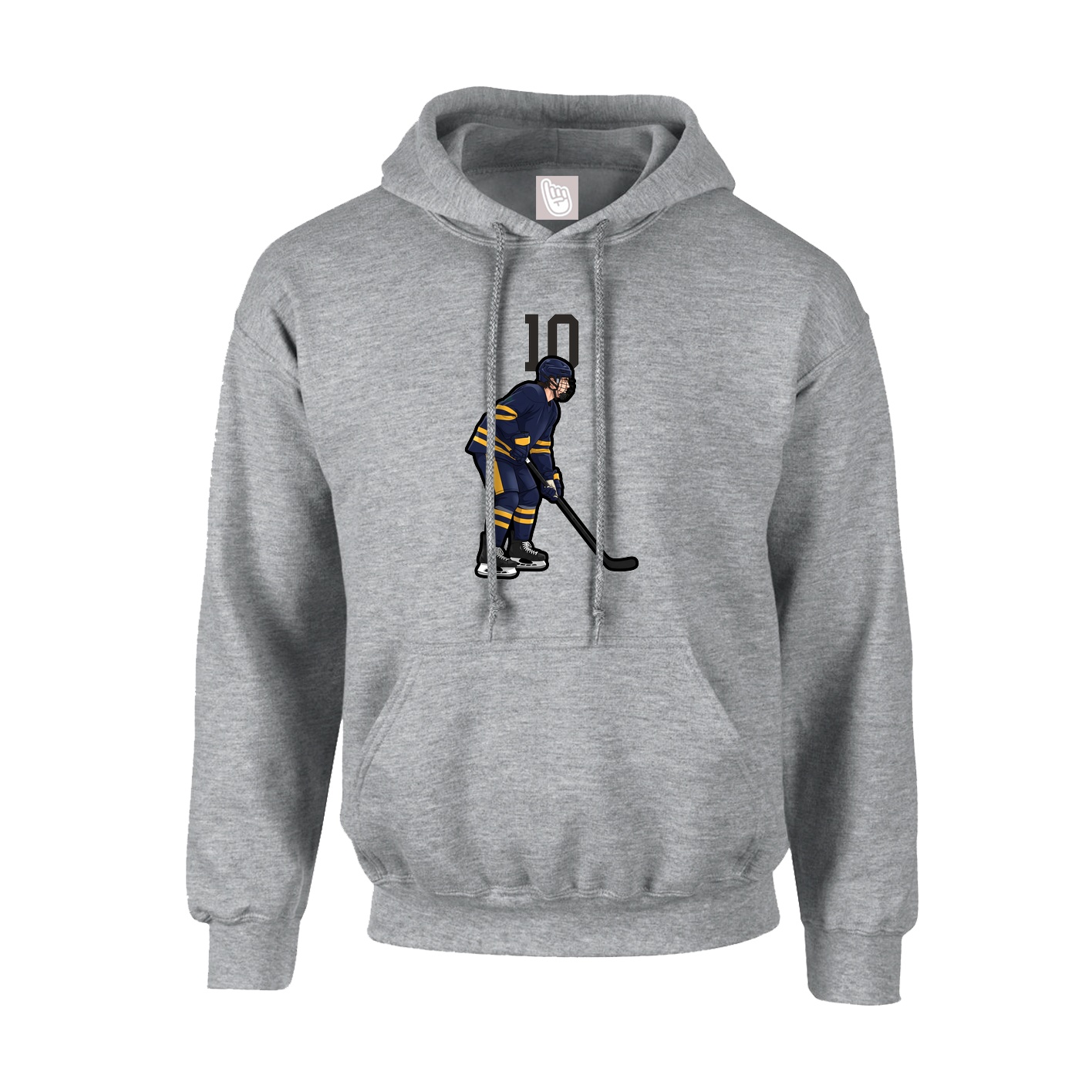 Hoodie — Number Top in Grey