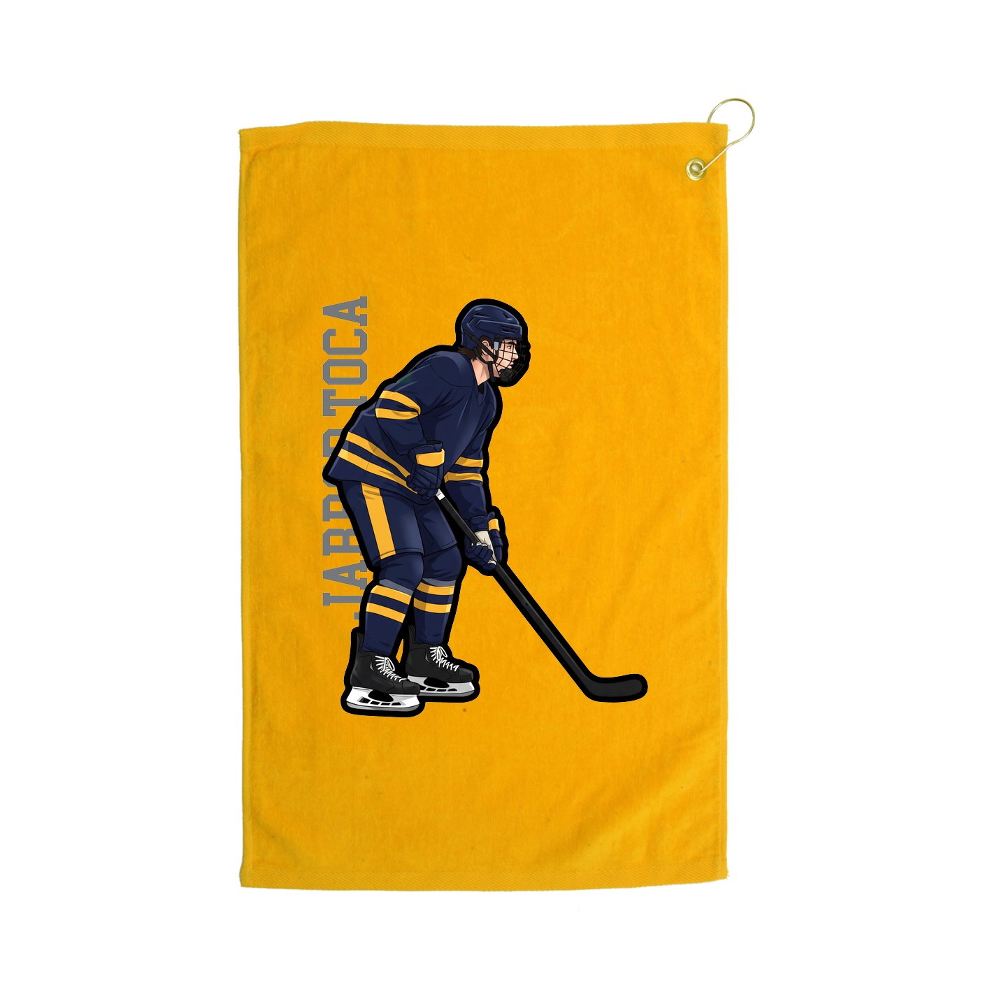 Golf Towel — Name Vertical in Gold