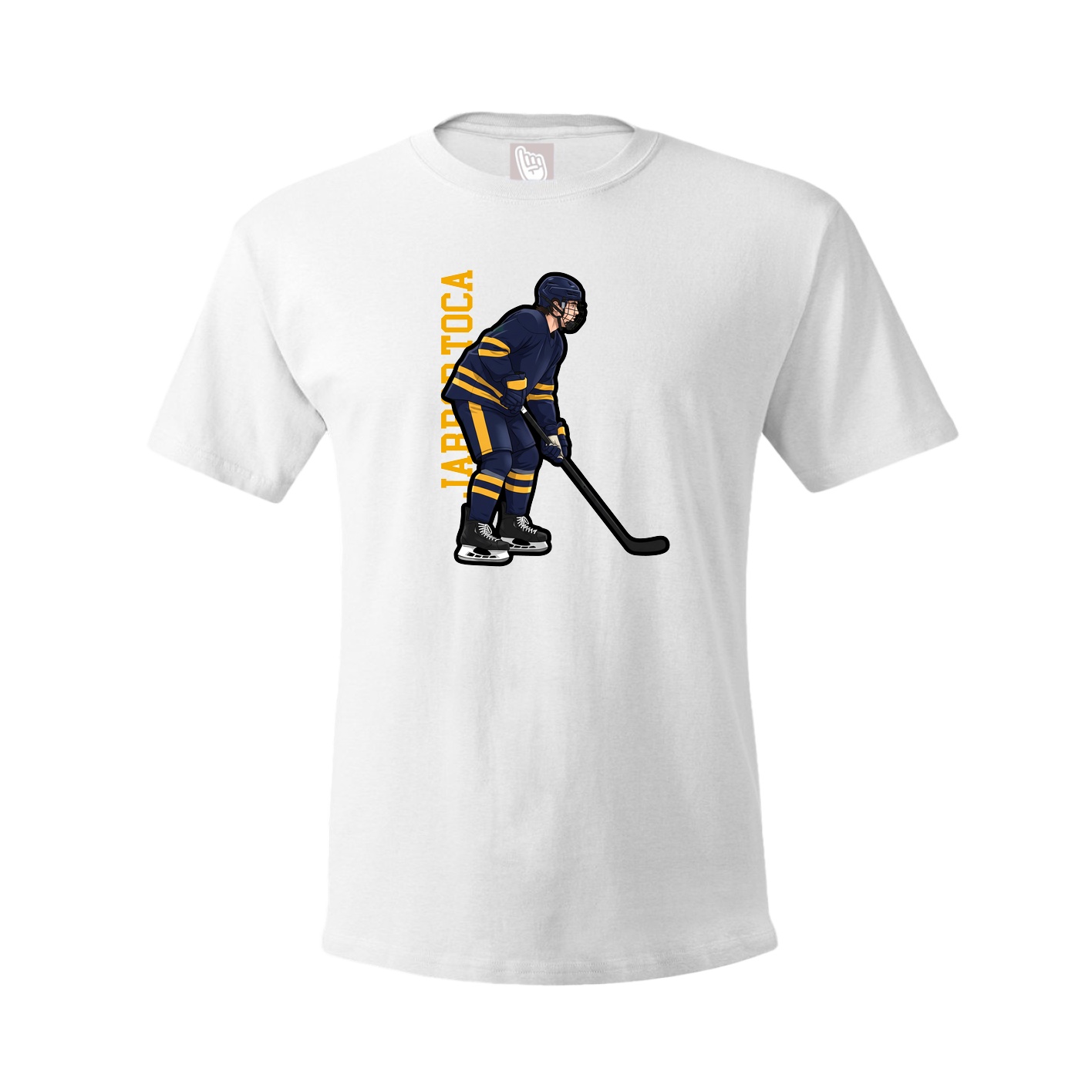 Youth Tee — Name Vertical in White