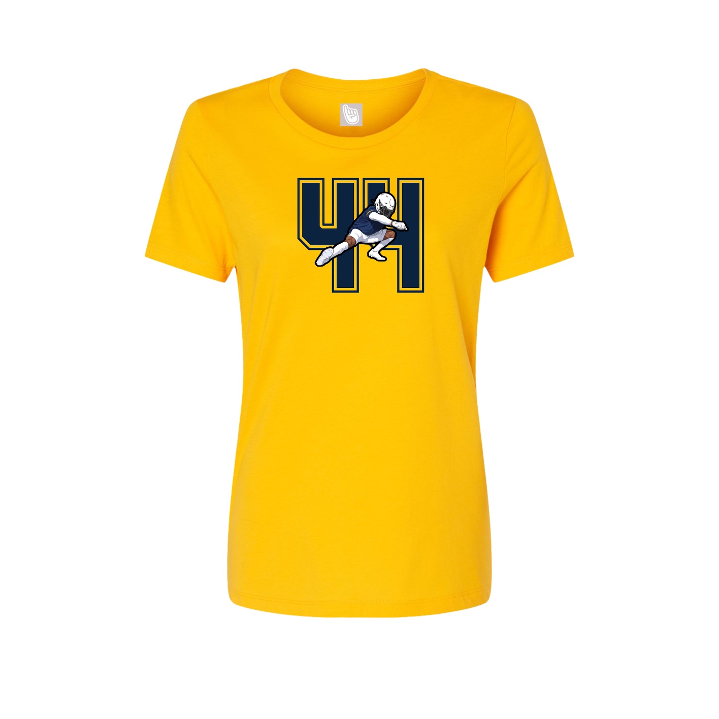 Womens Tee — Number in Gold