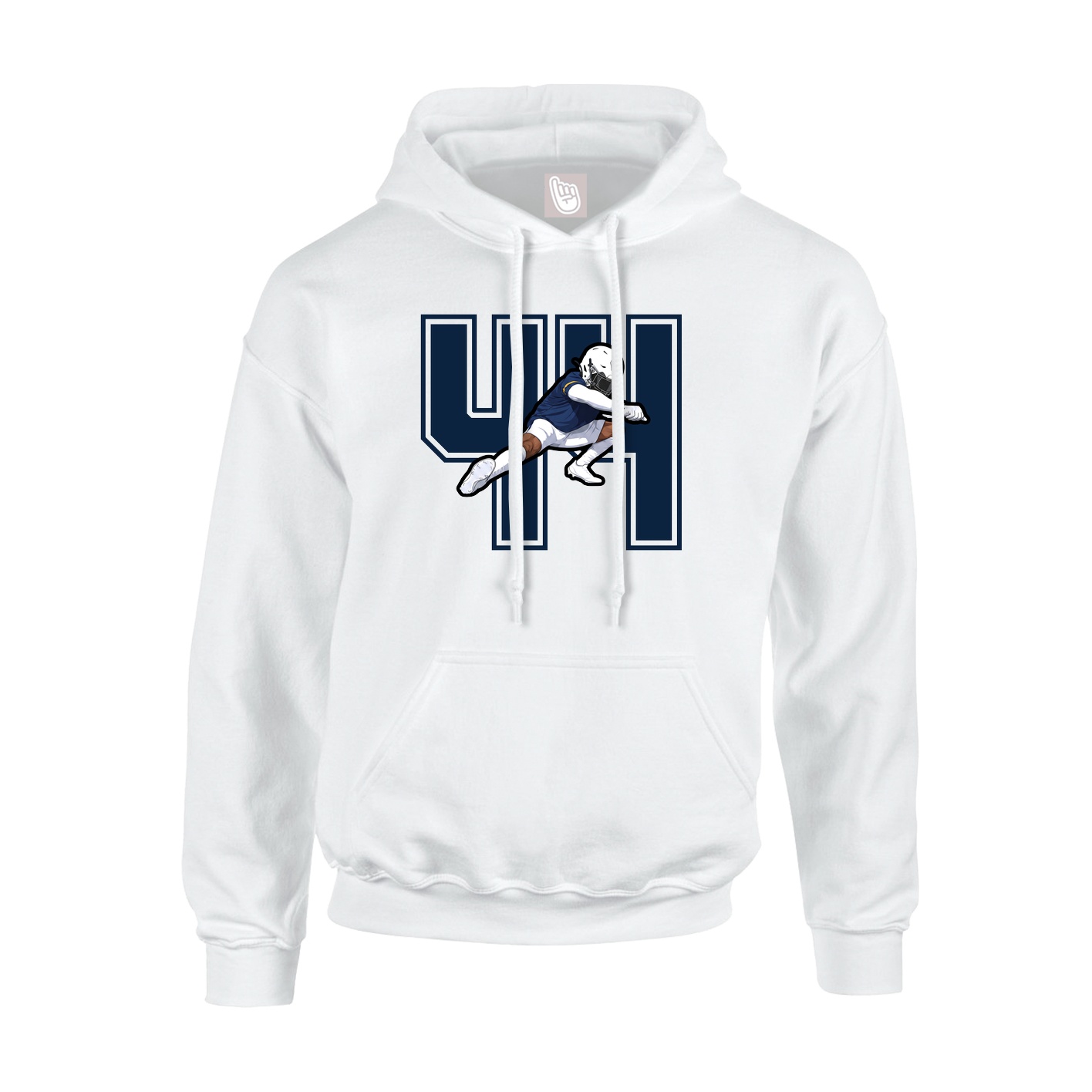 Hoodie — Number in White
