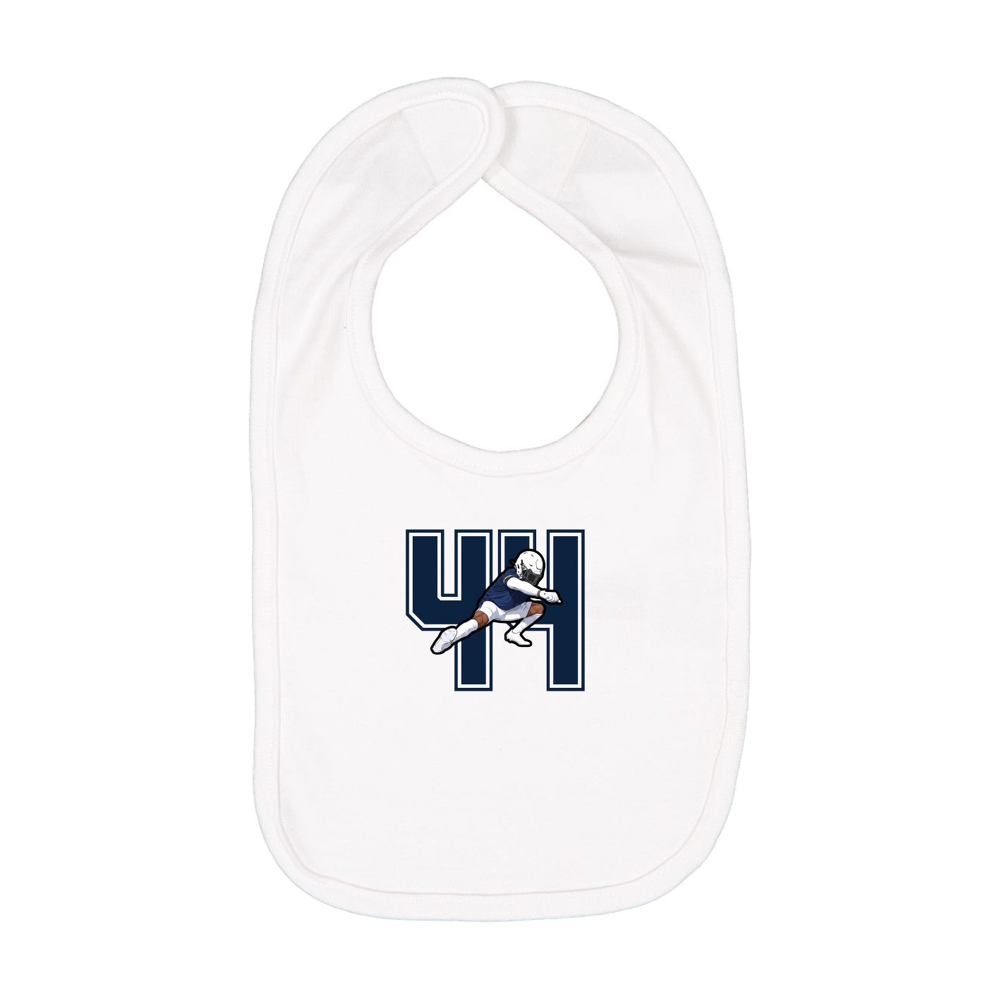 Infant Bib — Number in White