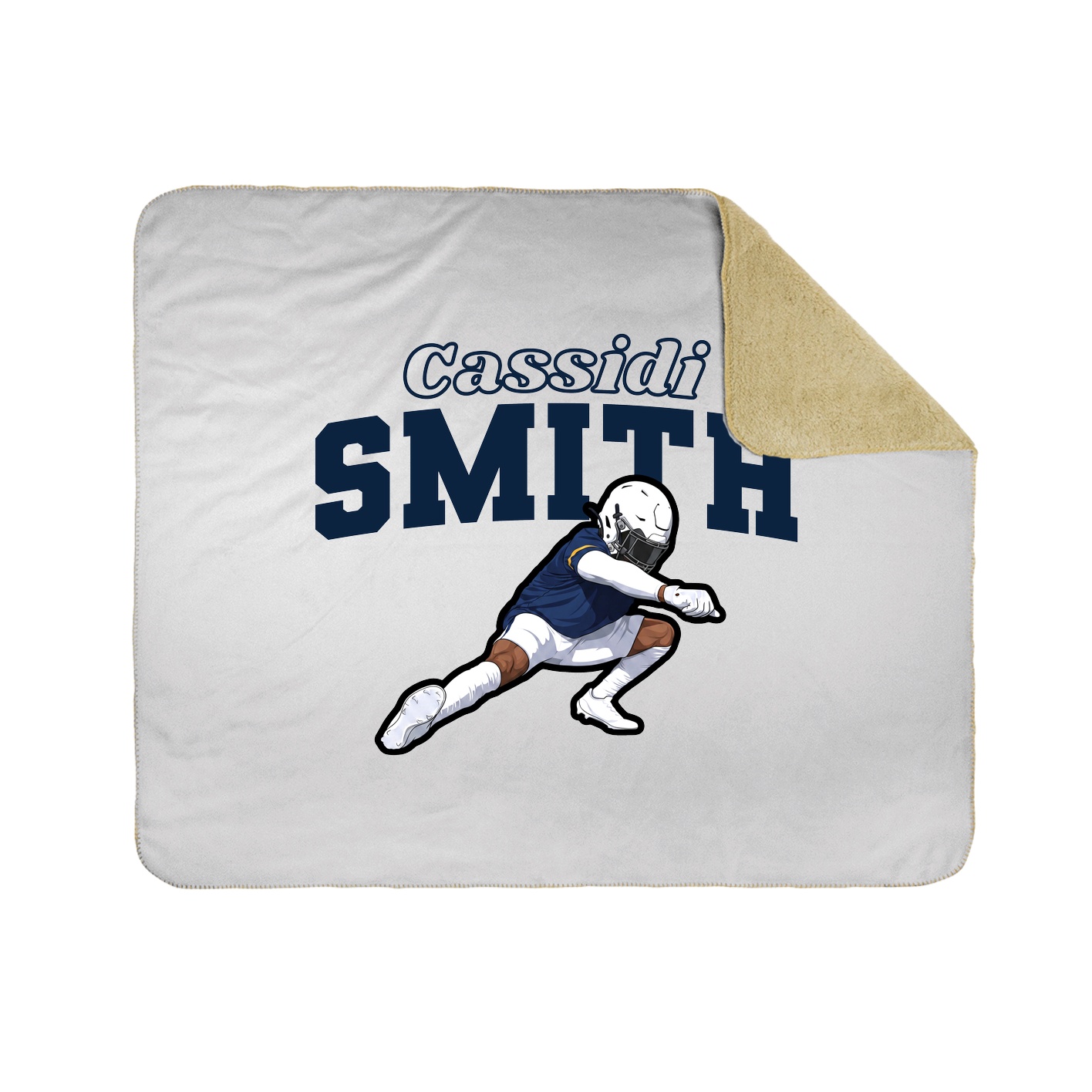 Throw Blanket — Name Arch in White