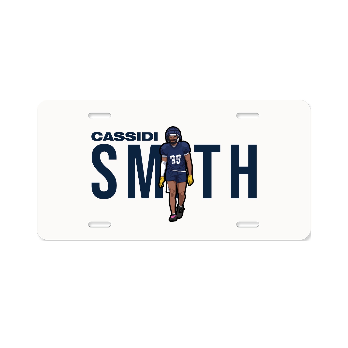 License Plate — Player Name in Classic