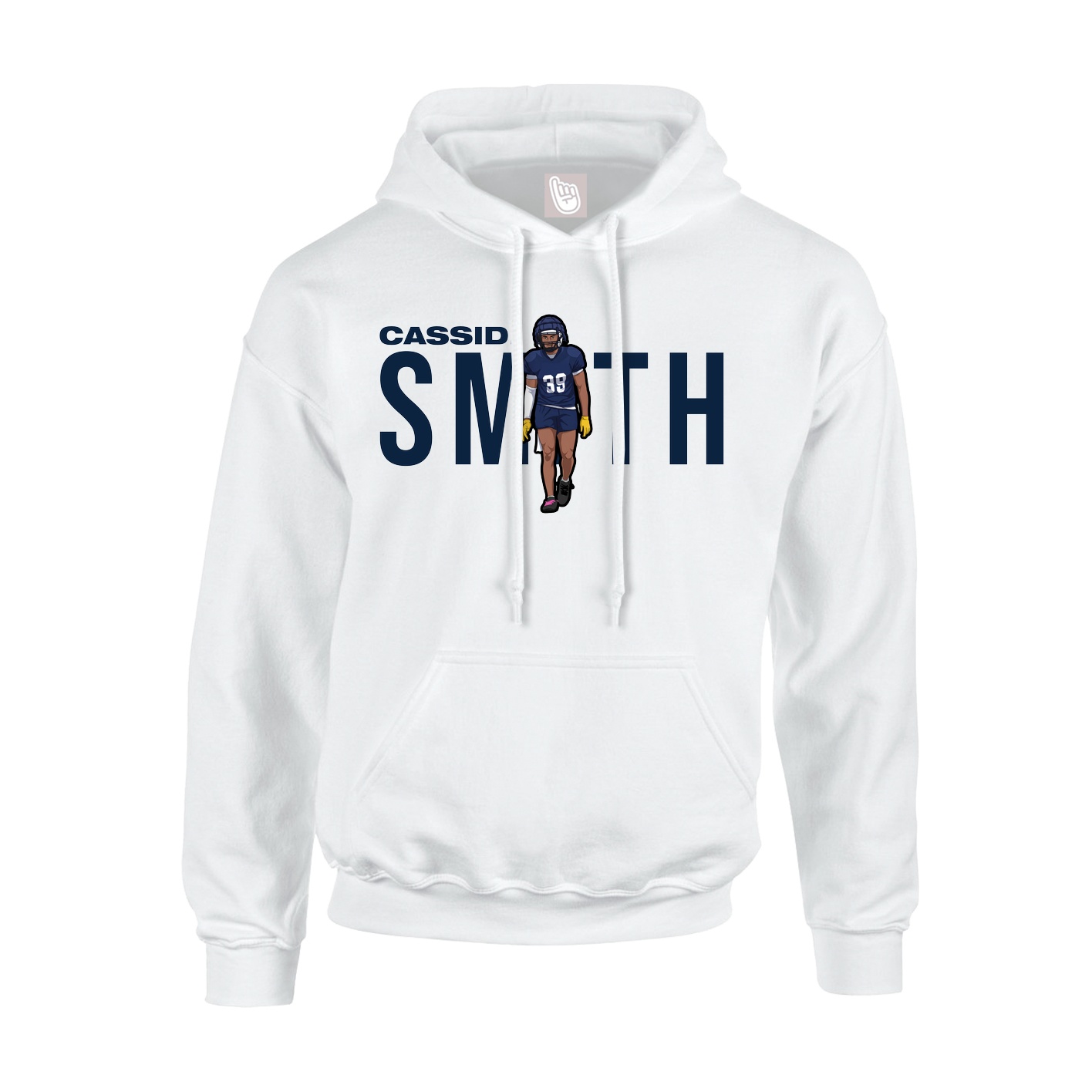 Youth Hoodie — Player Name in White