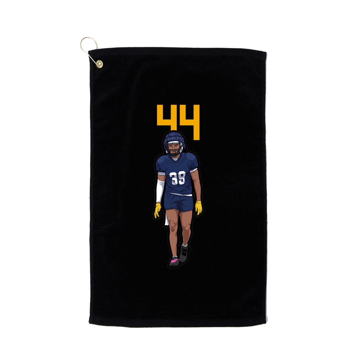 Golf Towel — Number Top in Black