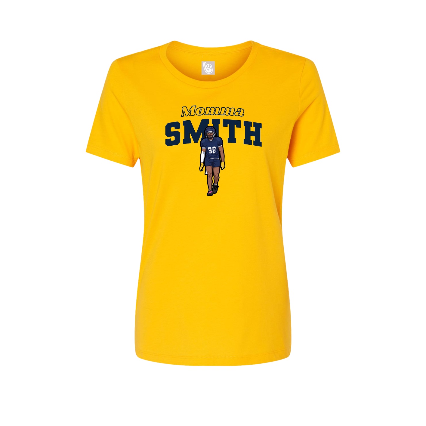Womens Tee — Mothers Day Block in Gold